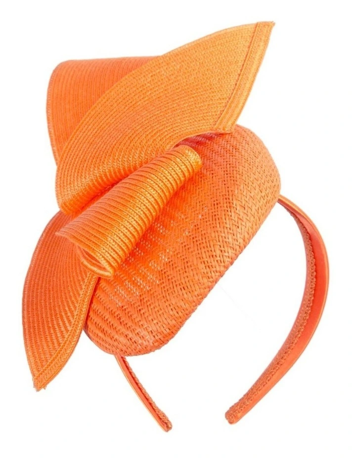 Orange pillbox fascinator by Fillies Collection S324OR image 1