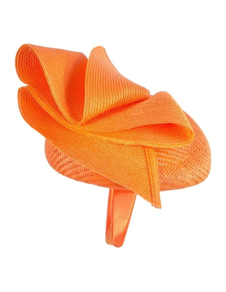 Orange pillbox fascinator by Fillies Collection S324OR image 2