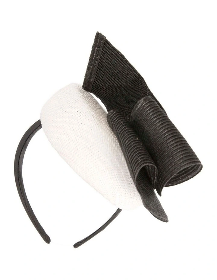 White & Black pillbox fascinator by Fillies Collection S324WB image 5