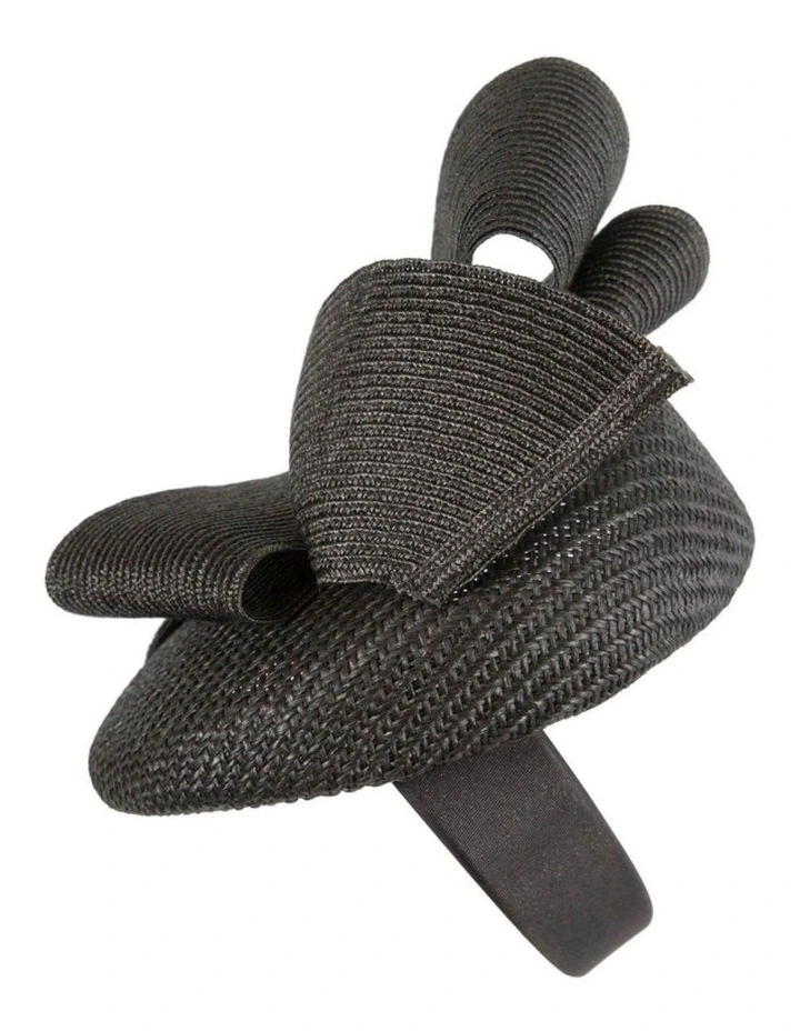 Black pillbox fascinator by Fillies Collection S324B image 4
