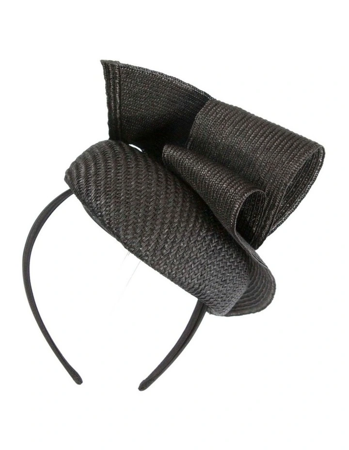 Black pillbox fascinator by Fillies Collection S324B image 5