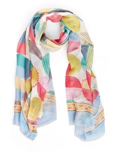 Geometric Circle Scarf - Multi