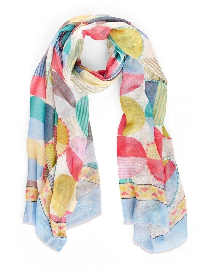 Geometric Circle Scarf - Multi image 1