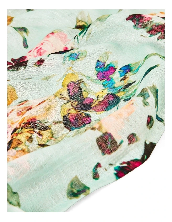 Vintage Floral Scarf - Multi image 3