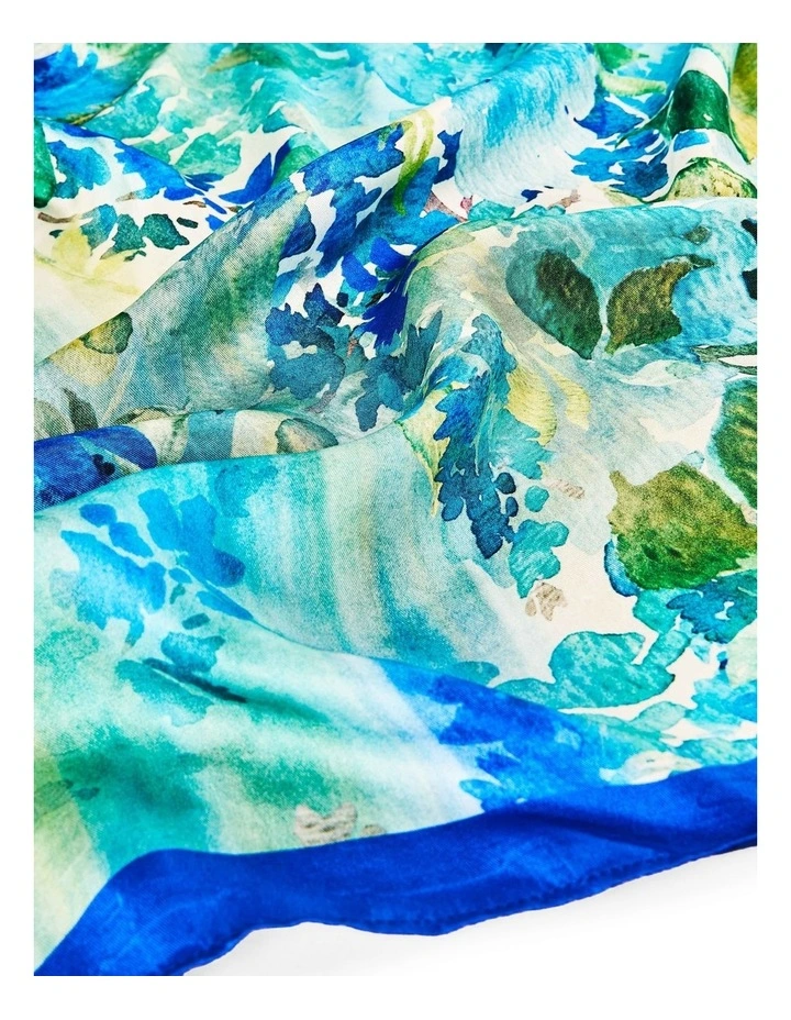 Watercolour Floral Scarf - Multi image 3