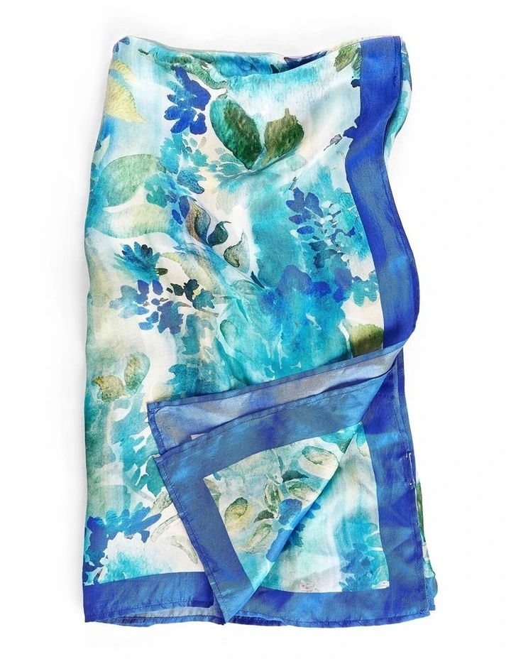 Watercolour Floral Scarf - Multi image 4