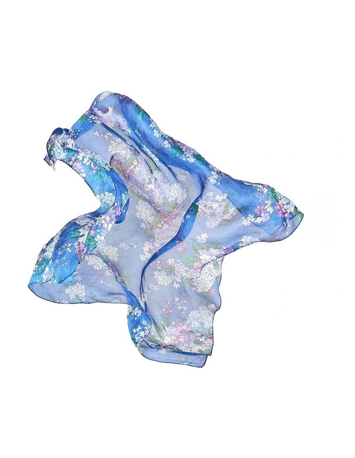 Blooms Scarf - Blue image 2