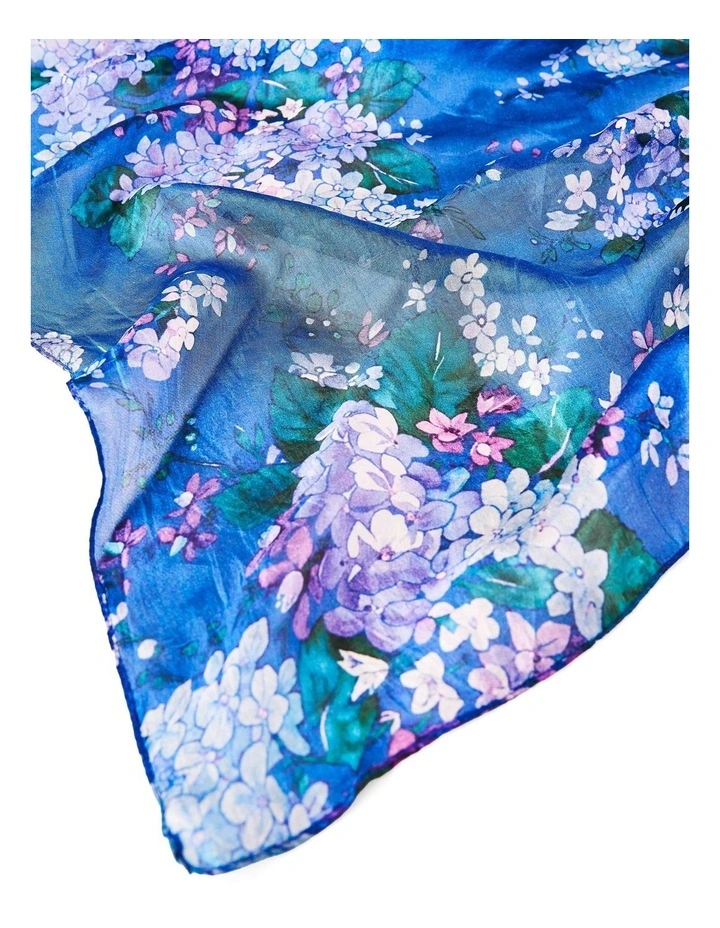 Blooms Scarf - Blue image 3