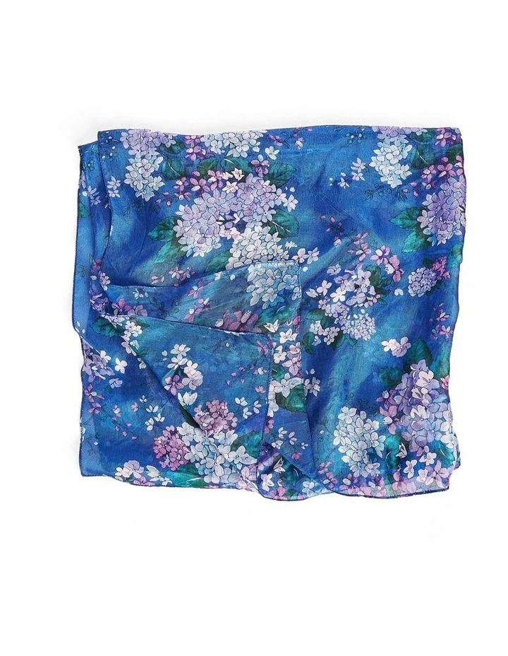 Blooms Scarf - Blue image 4