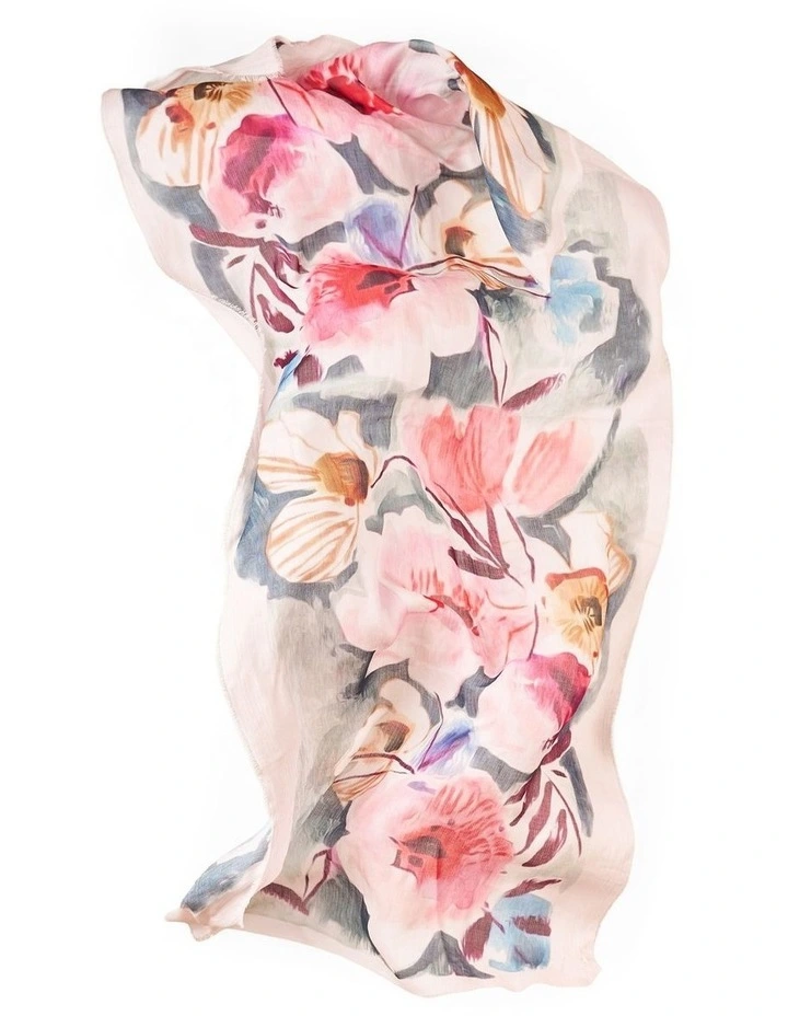 Large Floral Scarf - Multi image 2