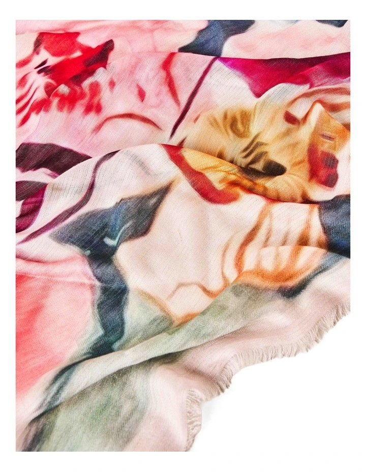 Large Floral Scarf - Multi image 3