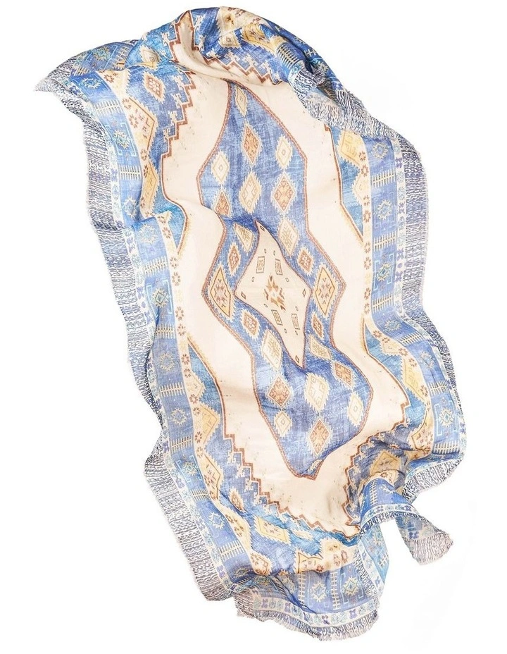 Intricate Frayed Scarf - Multi image 2