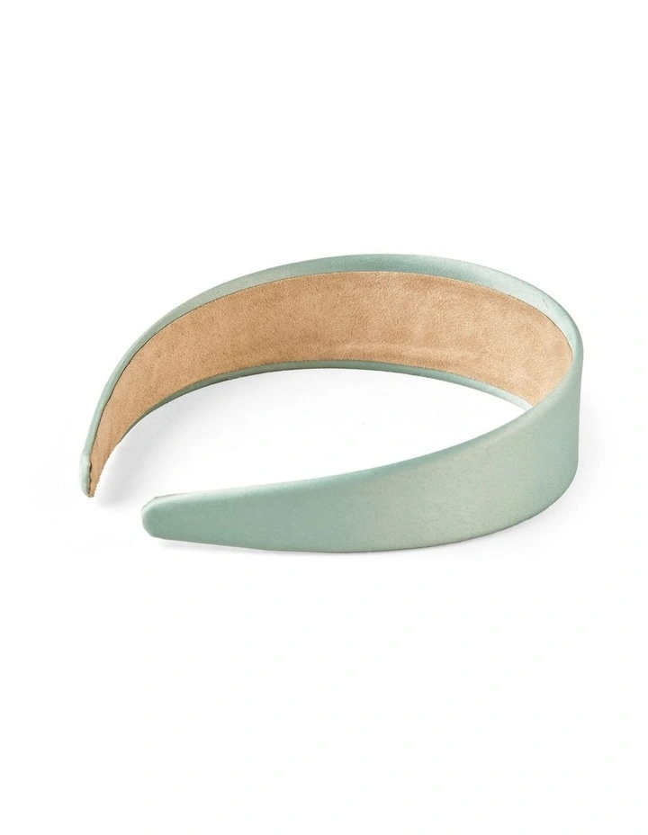 Satin Headband - Mint Green image 3