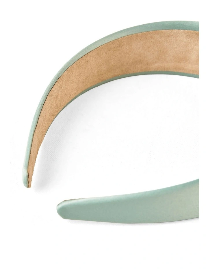 Satin Headband - Mint Green image 4