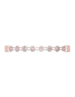 Plus Size Braided Jewel Thin Belt  in dusty pink