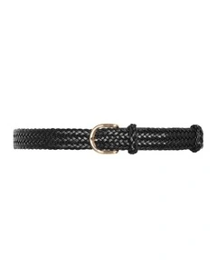 Plus Size Becky Braided Belt  in black