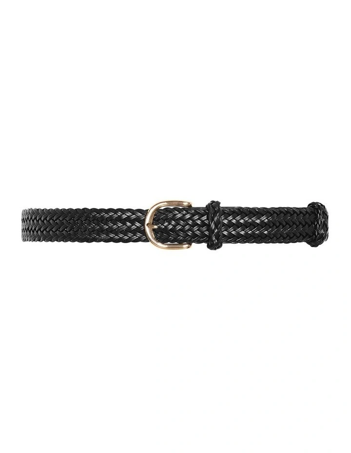 Plus Size Becky Braided Belt in black image 1