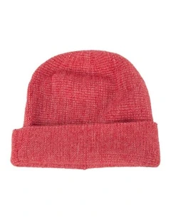 European made woven coral beanie JR001CR