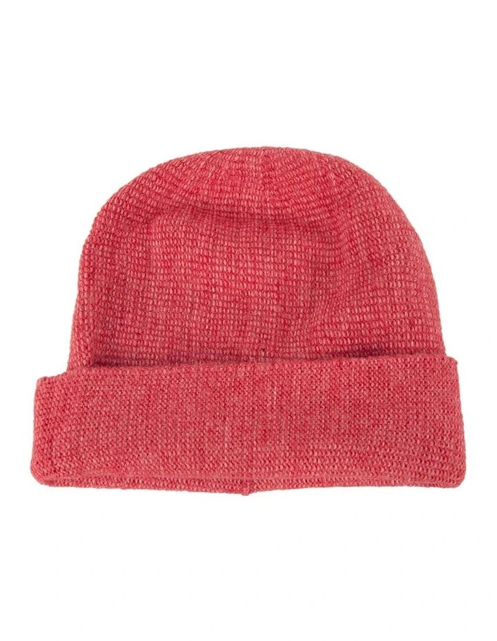 European made woven coral beanie JR001CR image 1
