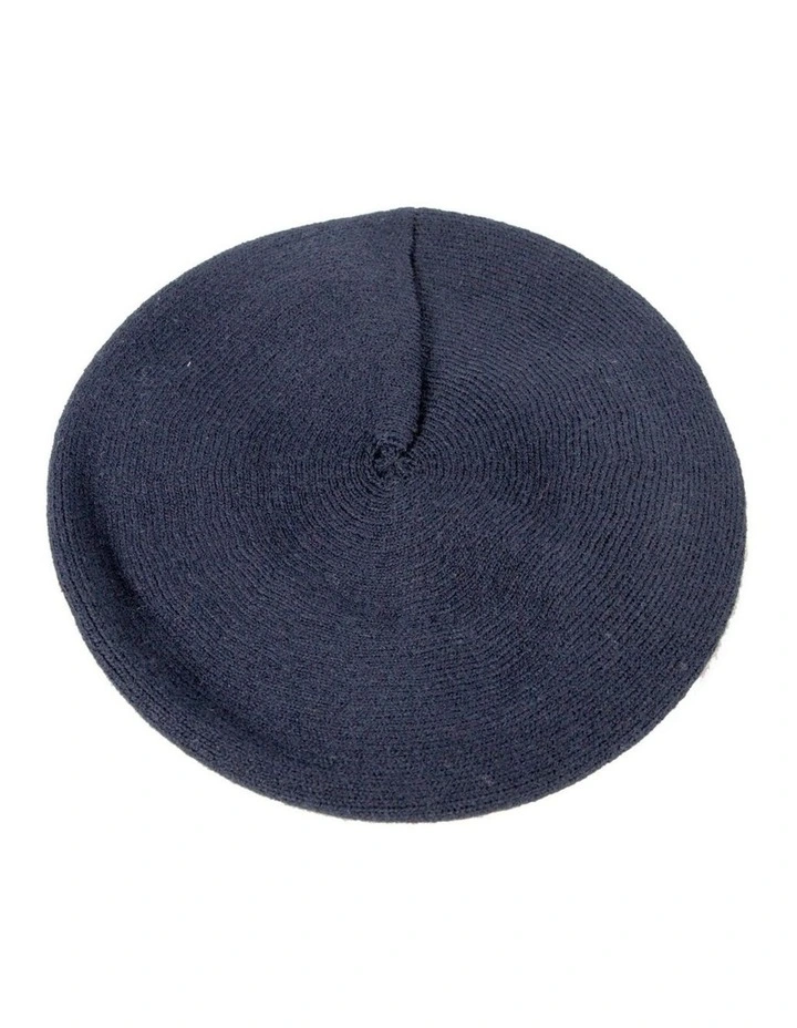 Classic woven navy beret by Max Alexander JR014N image 1