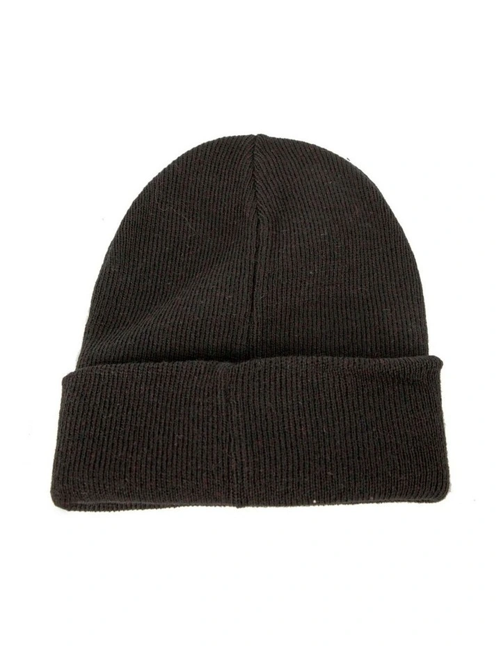 Warm European made black beanie JR016B image 1
