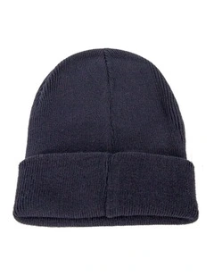 Warm European made navy beanie JR016N