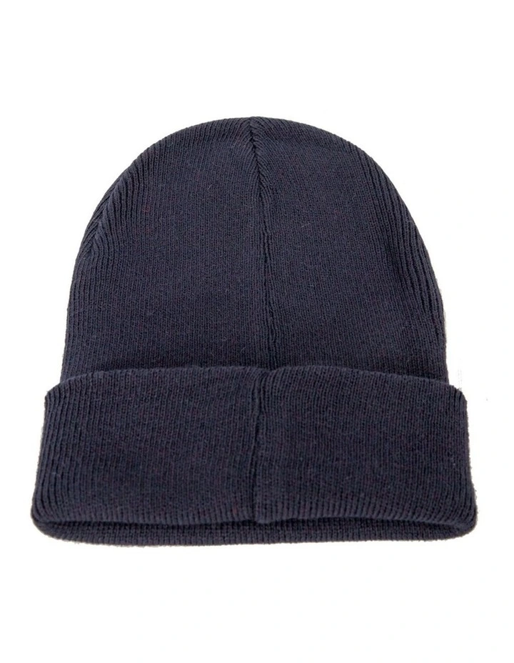 Warm European made navy beanie JR016N image 1