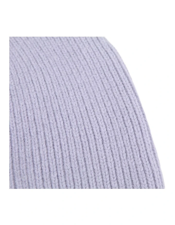 Lilac Angora Blend Ribbed Beanie Made in Europe JR019LI image 2
