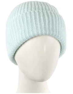 Light Blue Angora Blend Slouchy Beanie  Made in Europe JR021LBL