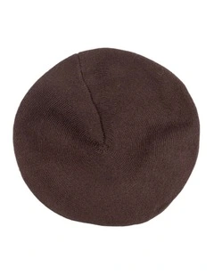 Classic woven brown beret by Max Alexander JR014BR