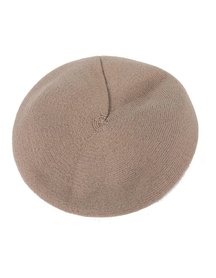 Classic woven beige beret by Max Alexander JR014BE image 1