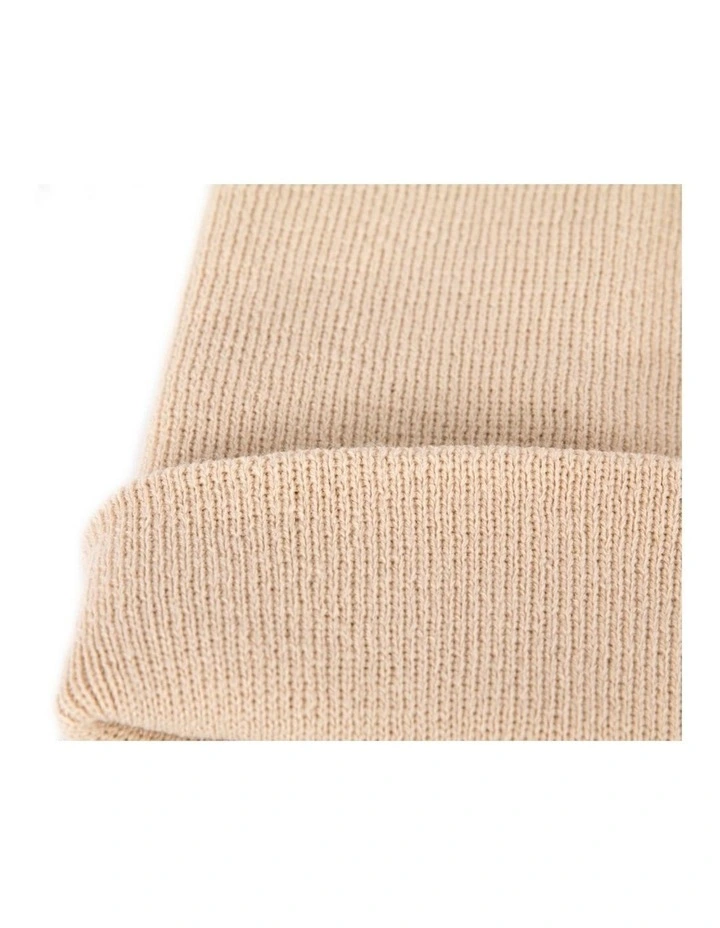 Warm European made beige beanie JR016BE image 2