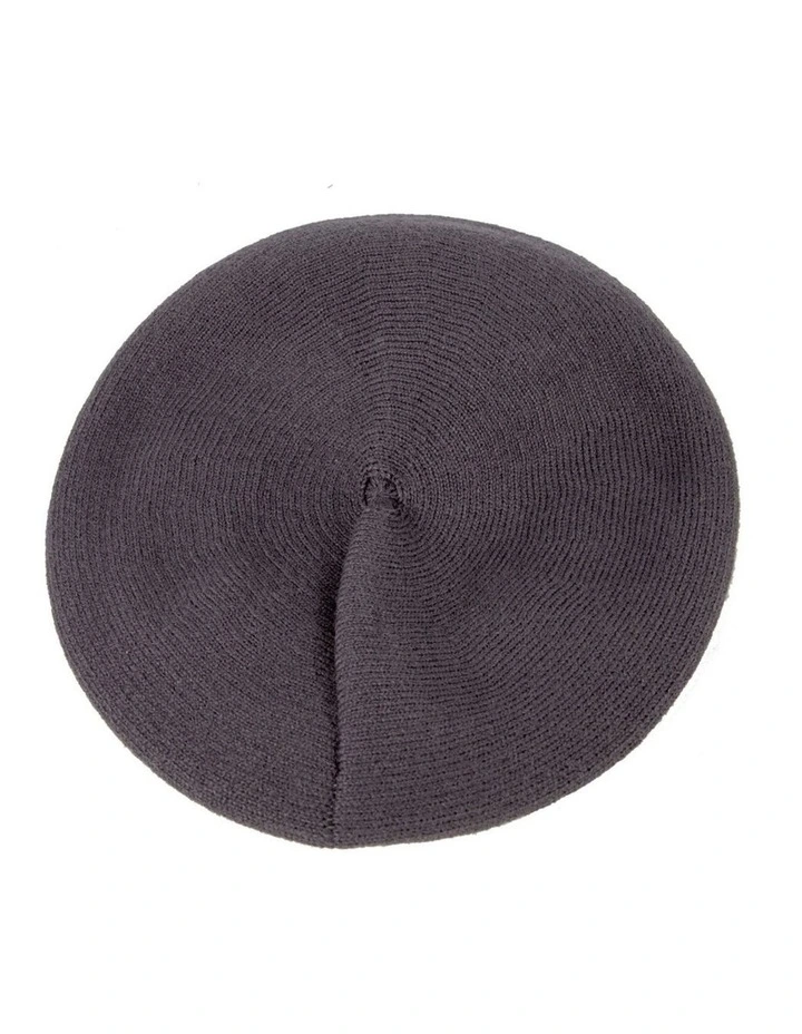 Classic woven dark grey beret by Max Alexander JR014DG image 1
