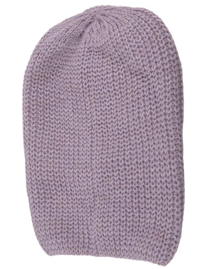 Lilac Angora Blend Slouchy Beanie Made in Europe JR021LI image 2