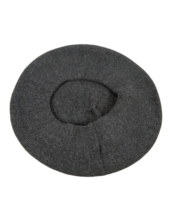 Classic woven charcoal beret by Max Alexander JR014CH image 3