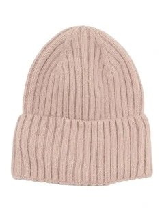 European Made Angora Blend Ribbed Beanie JR017NU