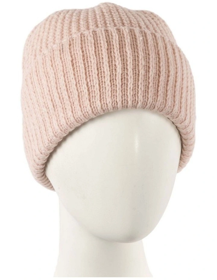 Blush Angora Blend Slouchy Beanie Made in Europe JR021BLSH image 1