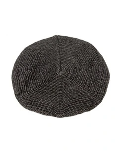 Classic crocheted dark grey beret by Max Alexander JR012DG