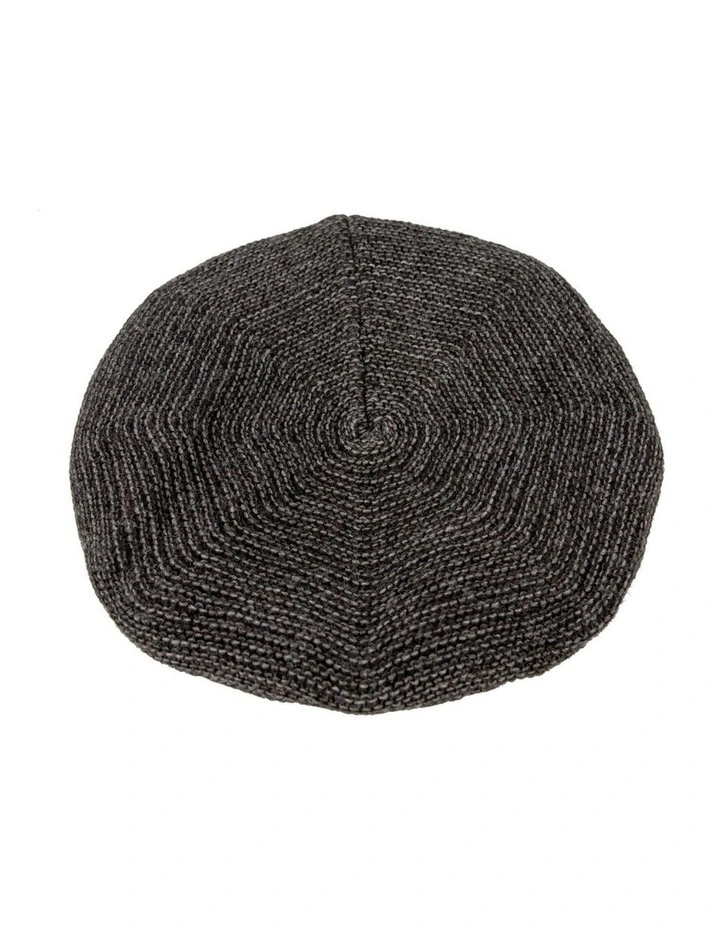 Classic crocheted dark grey beret by Max Alexander JR012DG image 1