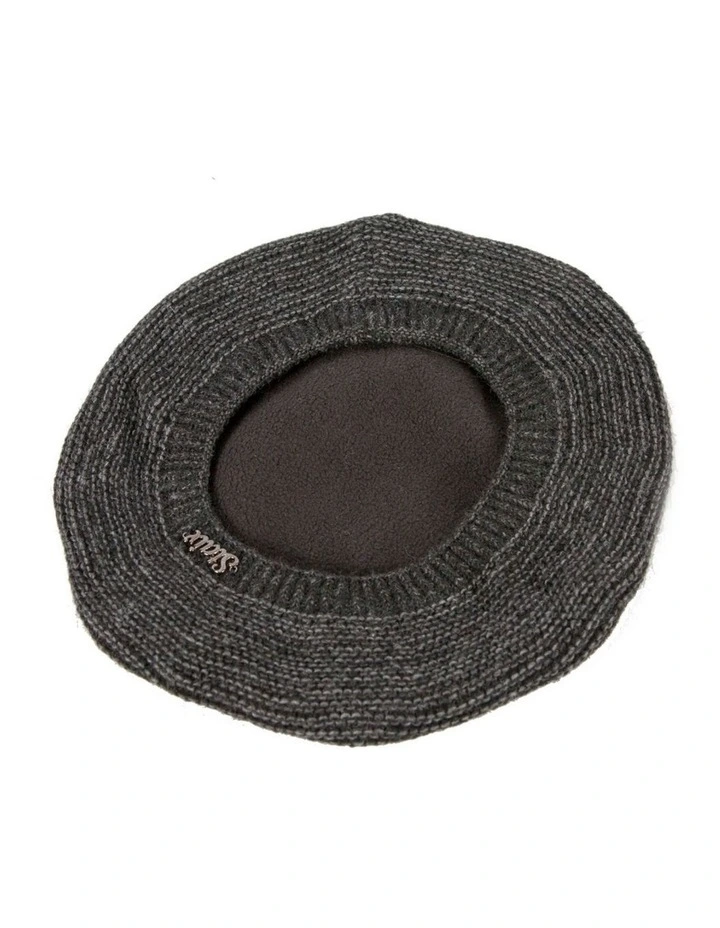 Classic crocheted dark grey beret by Max Alexander JR012DG image 3