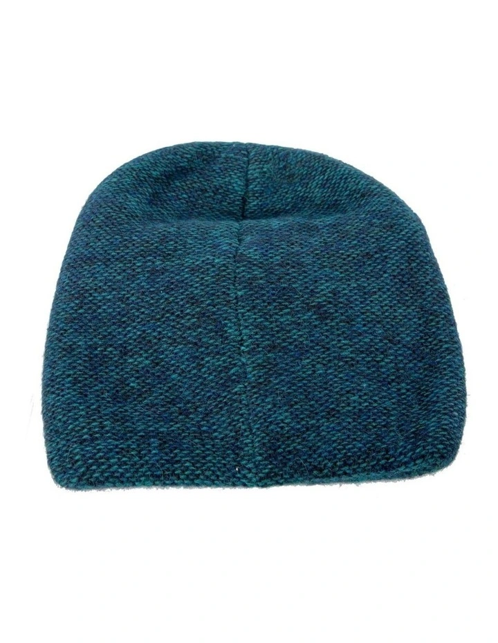 Warm European made woven aqua beanie JR009AQ image 3
