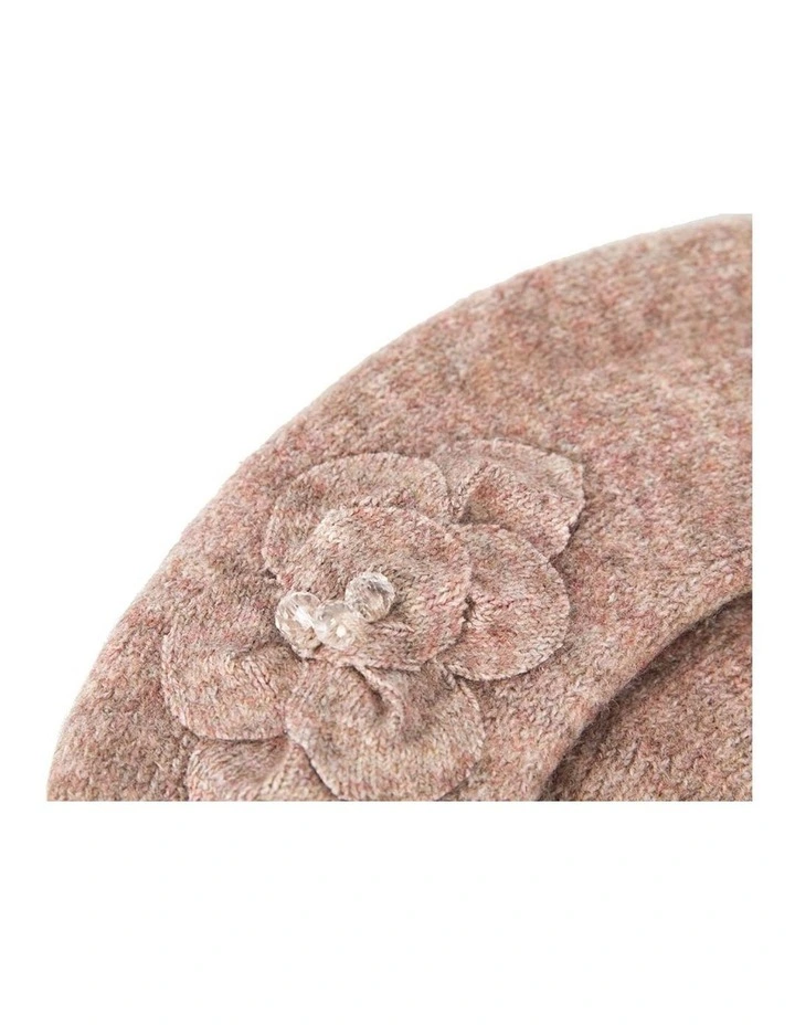 European made woven beige beret JR002BE image 2