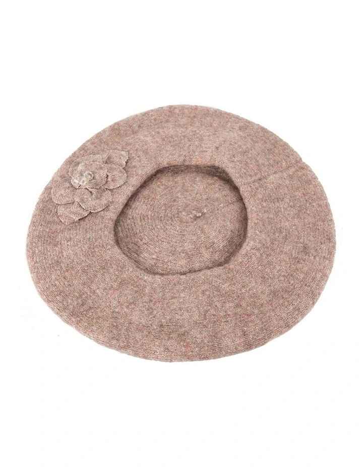 European made woven beige beret JR002BE image 3