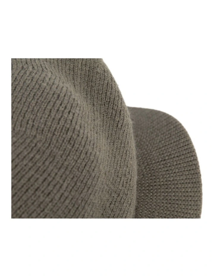 Olive Wool Blend Knitted Baker Boy Cap Made in Europe JR022OL image 2
