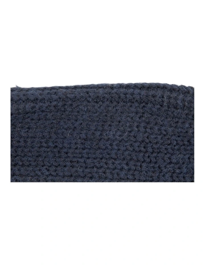 Navy Angora Blend Slouchy Beanie  Made in Europe JR021N image 3