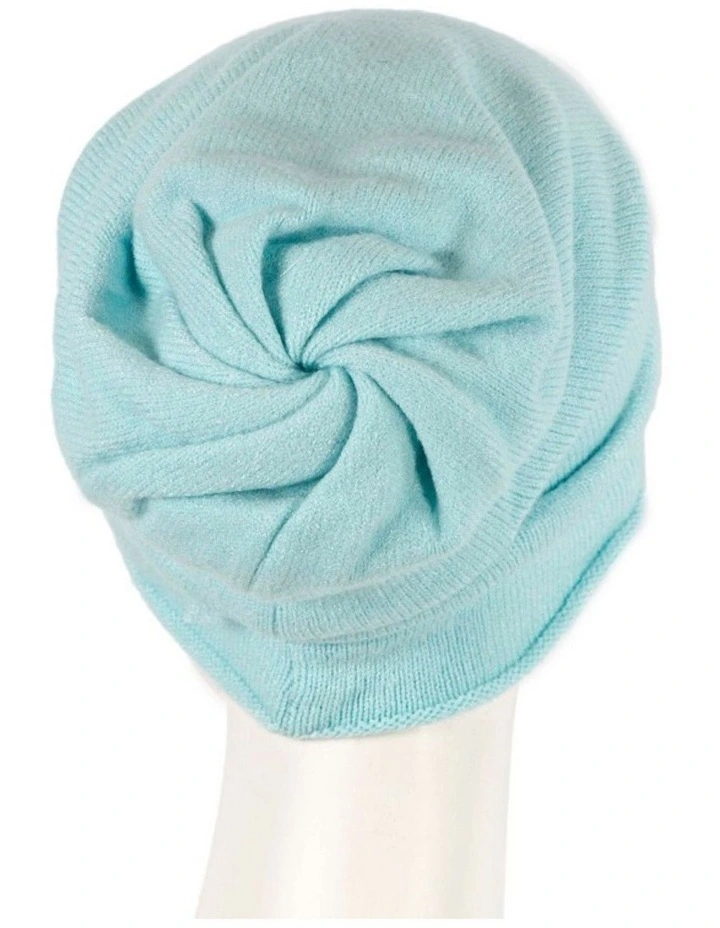 Stylish warm European made light blue beanie JR013LBL image 2
