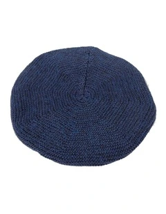 Classic crocheted navy beret by Max Alexander JR012N