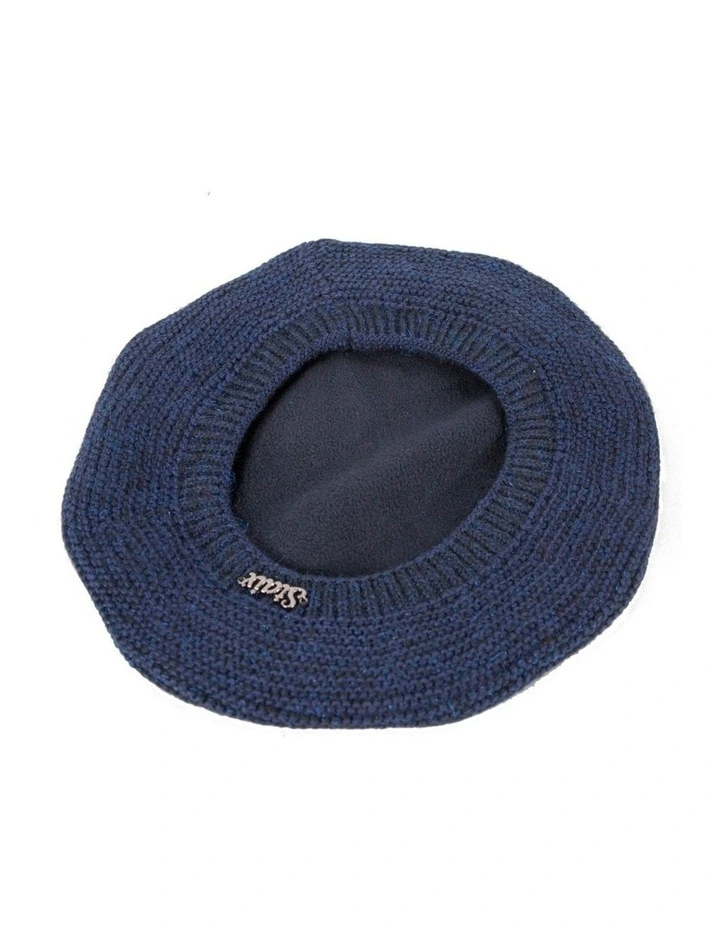 Classic crocheted navy beret by Max Alexander JR012N image 3