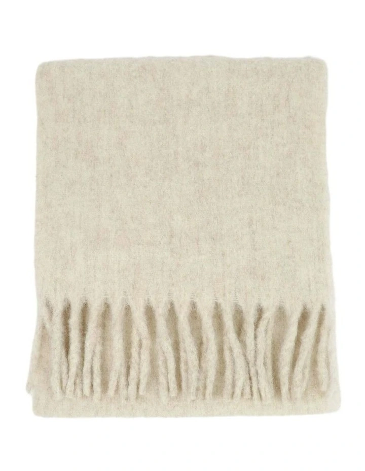 Betty Wool Blend Scarf - Oatmeal image 2