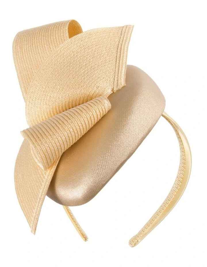 Gold leather pillbox fascinator by Fillies Collection S329GLD image 1